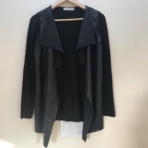 Zara Knit and Suede Draped Blazer NWOT